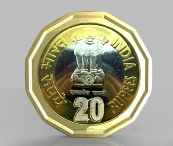 Govt To Roll Out 12-edged Rs 20 Coin | Coastaldigest.com - The Trusted ...