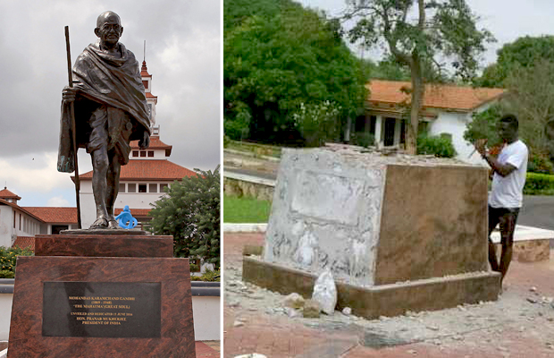 Mahatma Gandhi Accused Of Racism His Statue Removed From Ghana